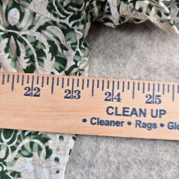 Womens 2XL Green & White Floral Maxi Dress  Cotton & Rayon Blend - Picture 6 of 7